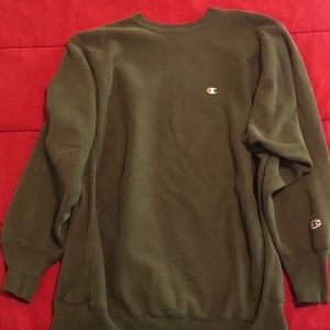 Dark Green Men’s Champion Reverse Weave Crewneck
